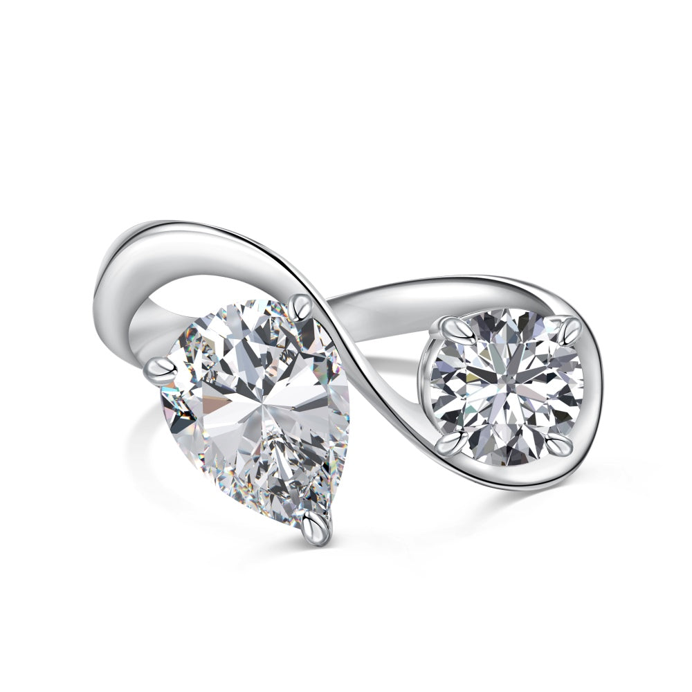 AIRY 2.5 ct. Toi Et Moi Wave Ring