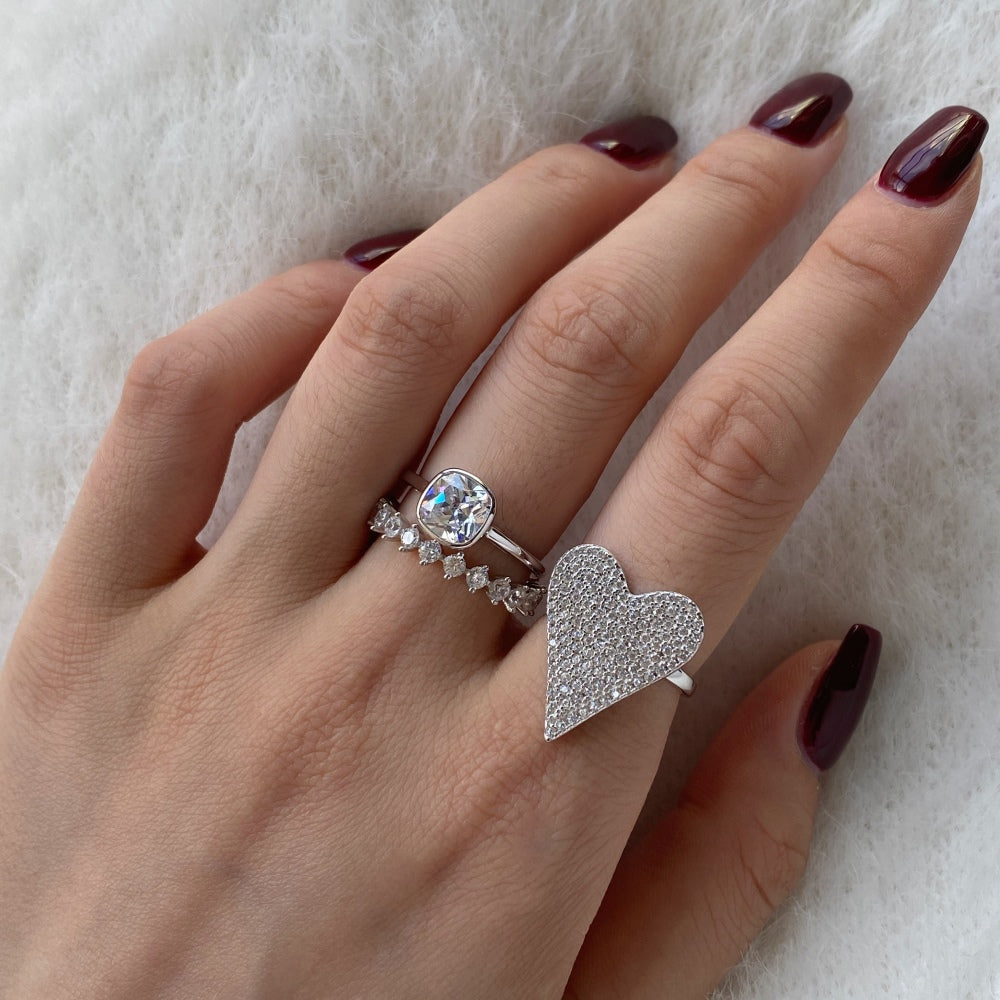 BEE 1.5 ct. Square Solitaire Bezel Ring