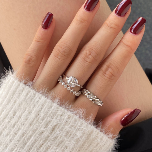 BEE 1.5 ct. Square Solitaire Bezel Ring