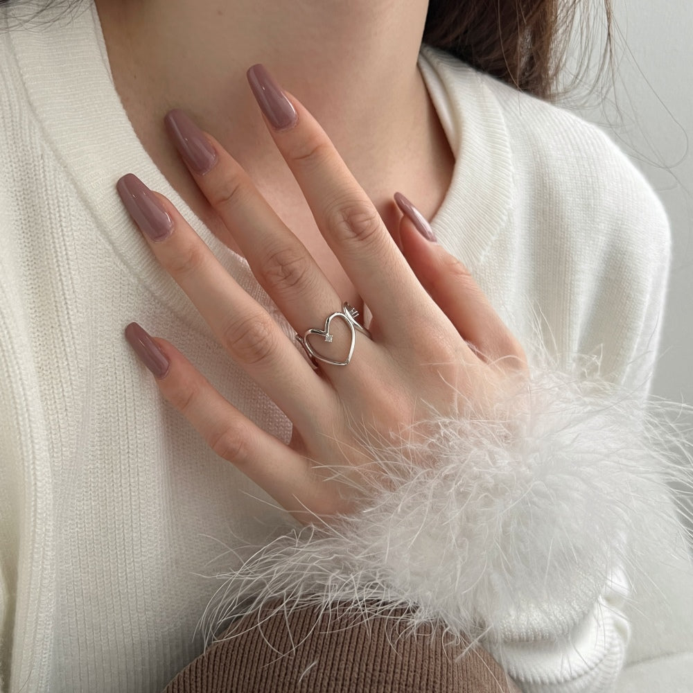 Queen Of Hearts Adjustable Ring