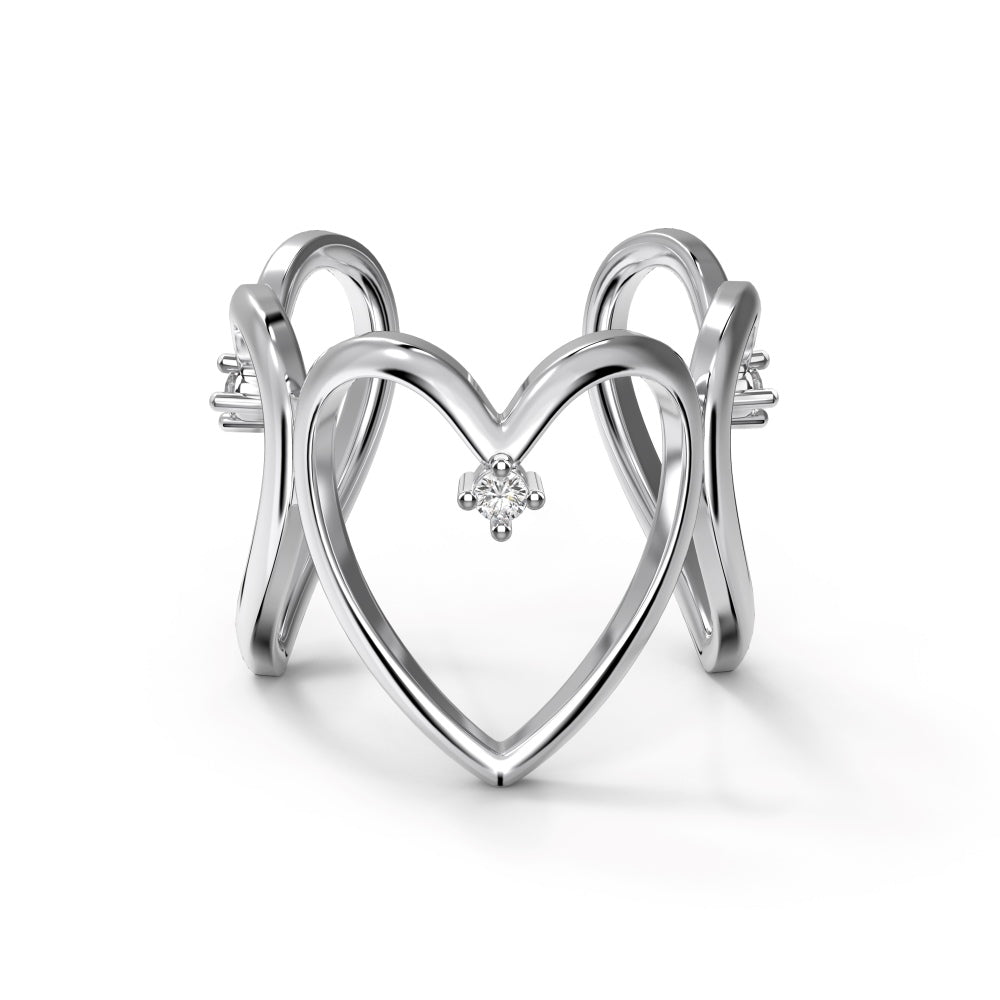 Queen Of Hearts Adjustable Ring