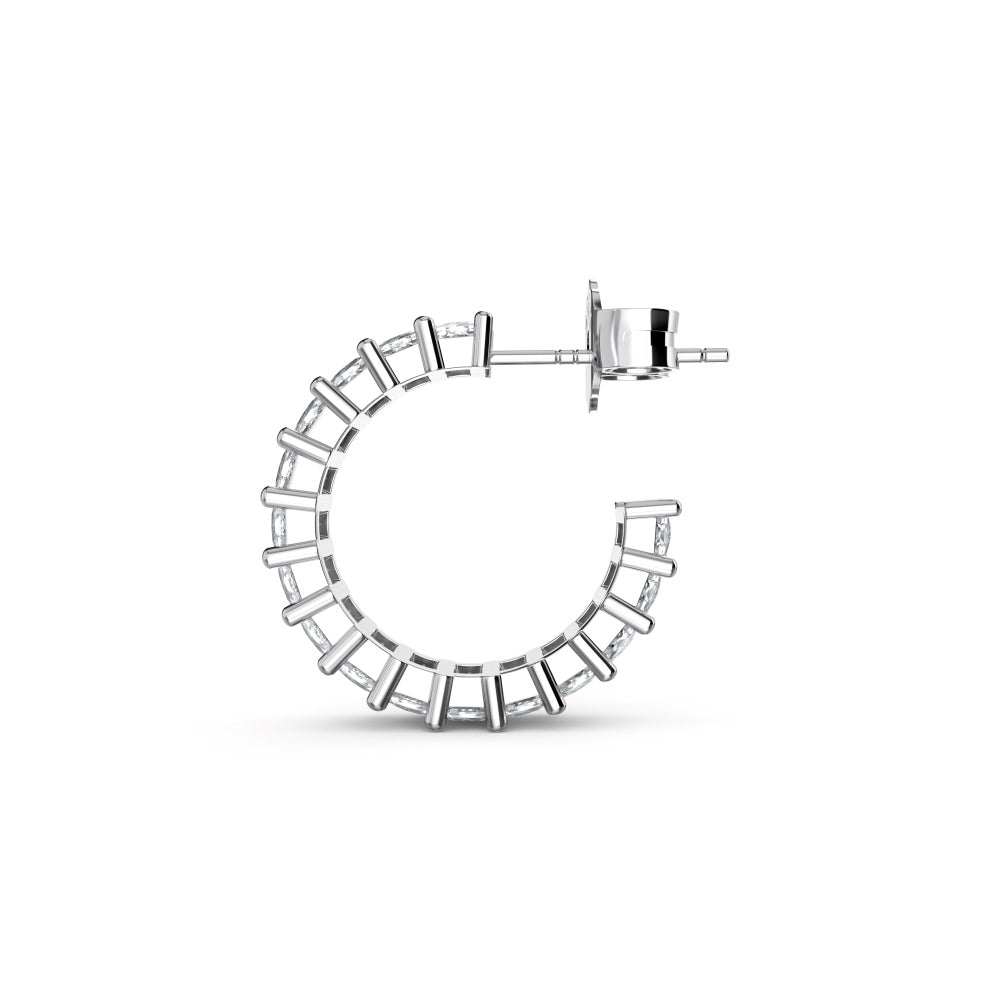ARA Emerald Cut Hoop Earrings