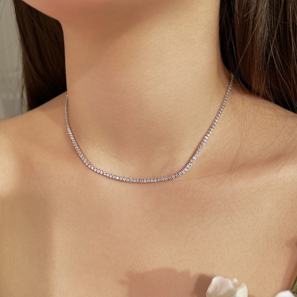 Classic Round Tennis Necklace