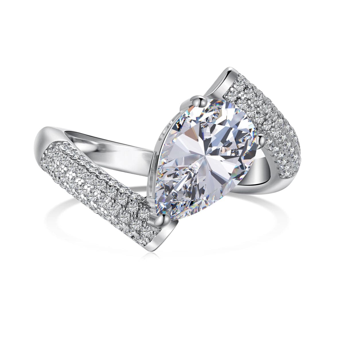 HARMONY 2 ct. Pear Shaped Bypass Ring