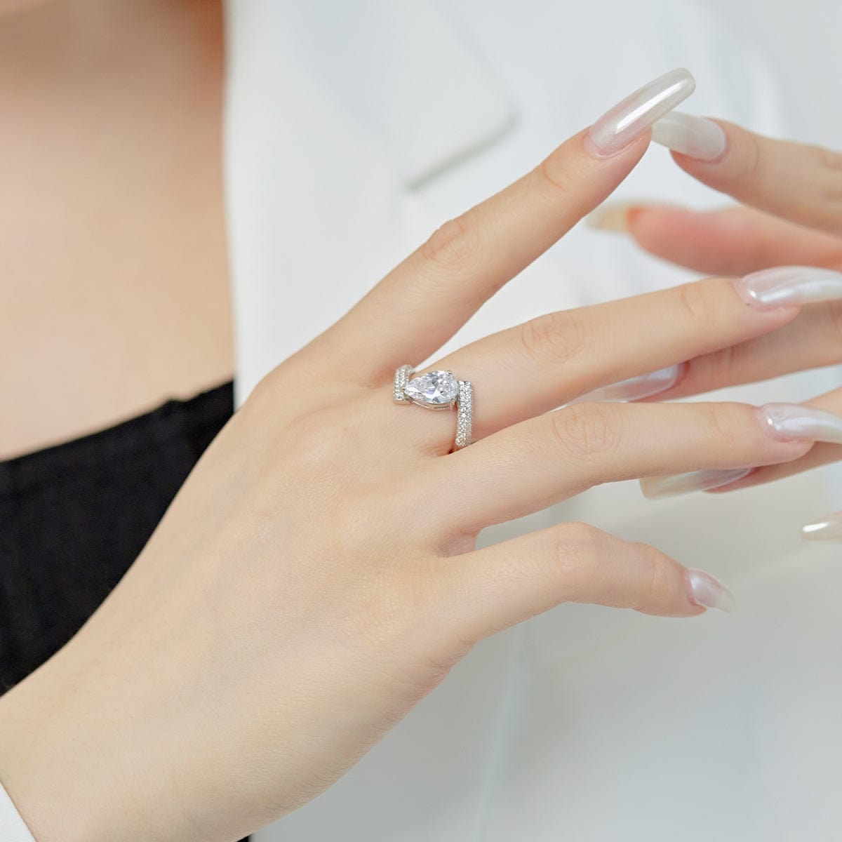 HARMONY 2 ct. Pear Shaped Bypass Ring