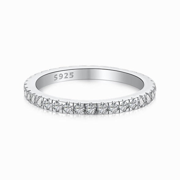 MONE Minimalistic Silver Stacker Band Ring