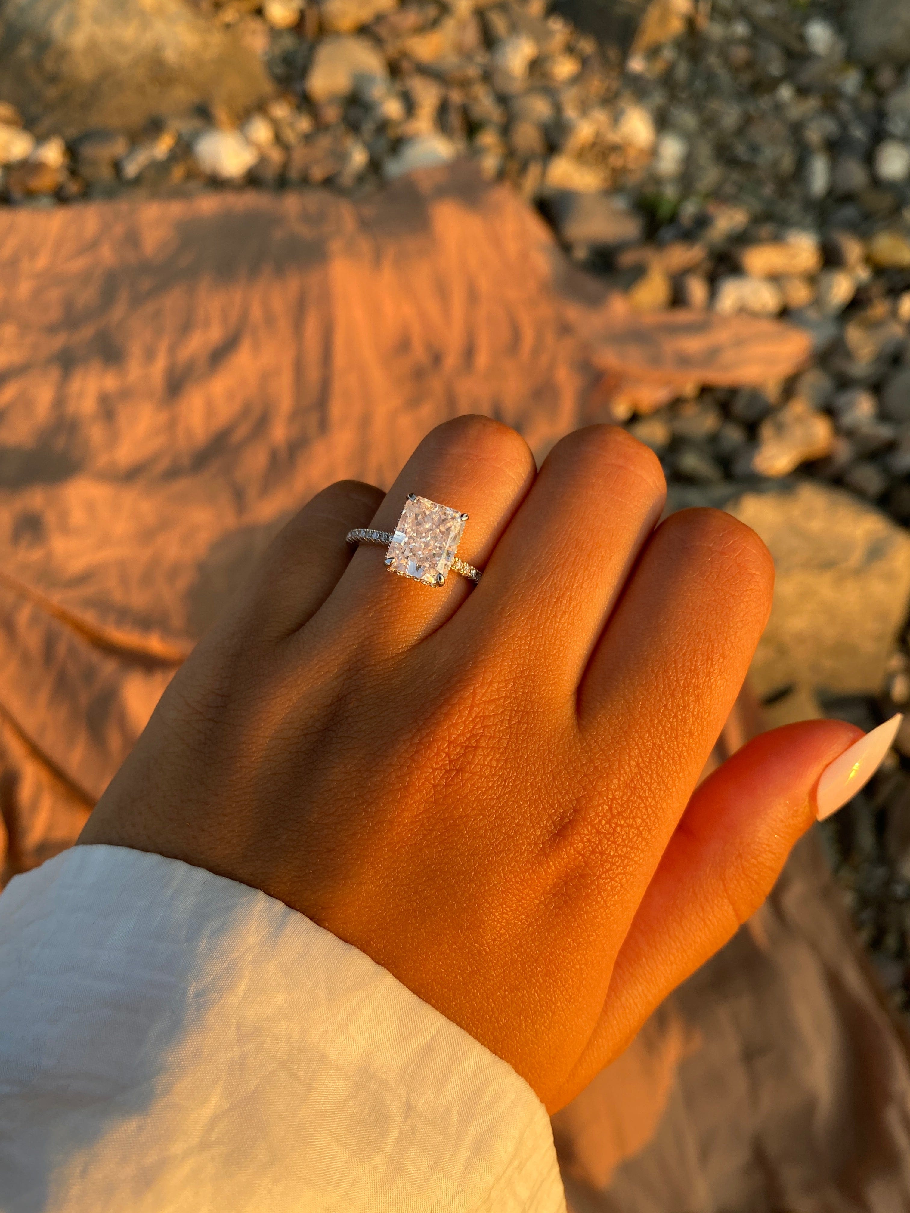 HALO 3.5 ct. Radiant Pave Crushed Ice Ring