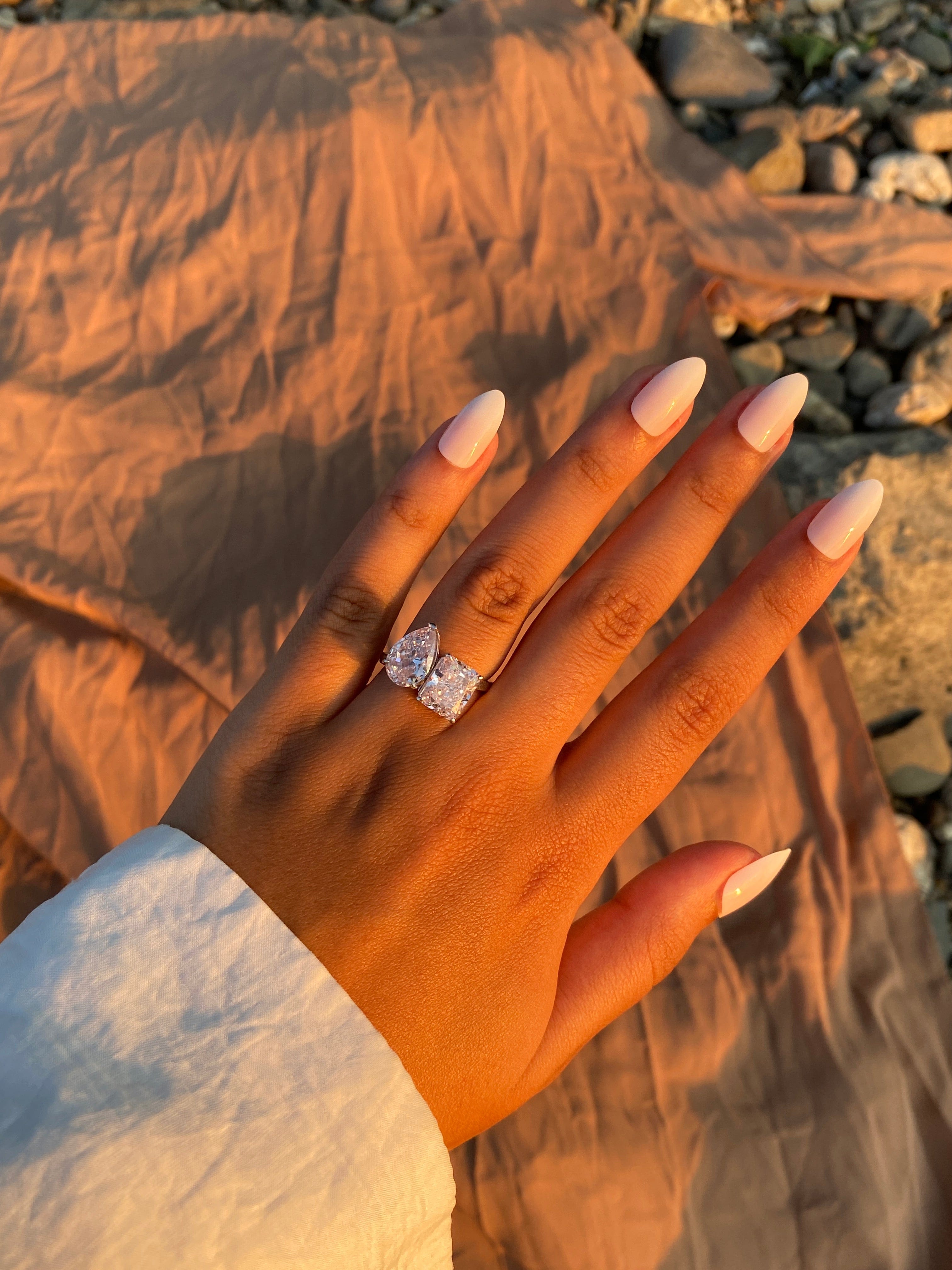 DELUXE 6 ct. Toi Et Moi Iced Crushed Ring