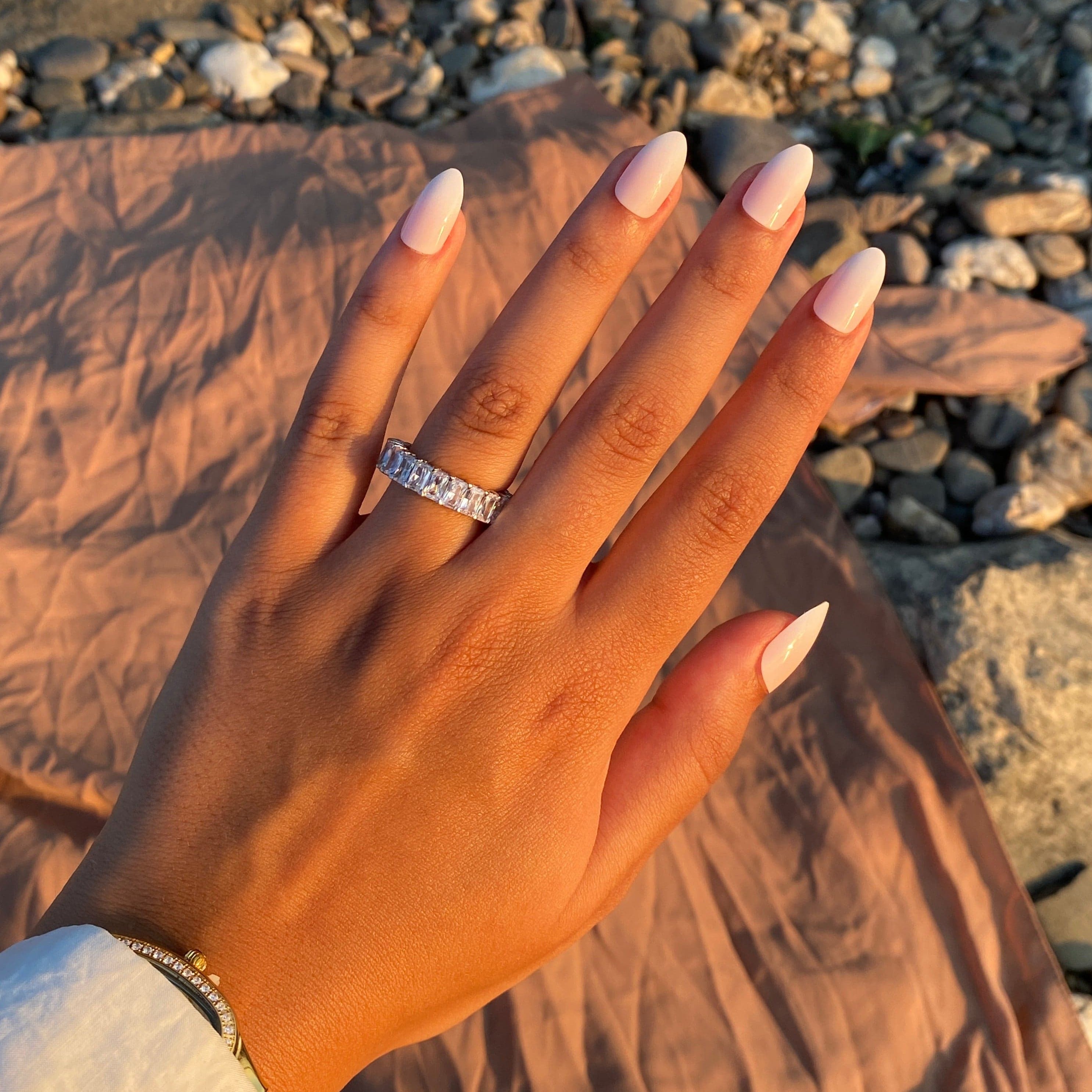 SANTORINI 9 ct. Radiant Eternity Silver Ring