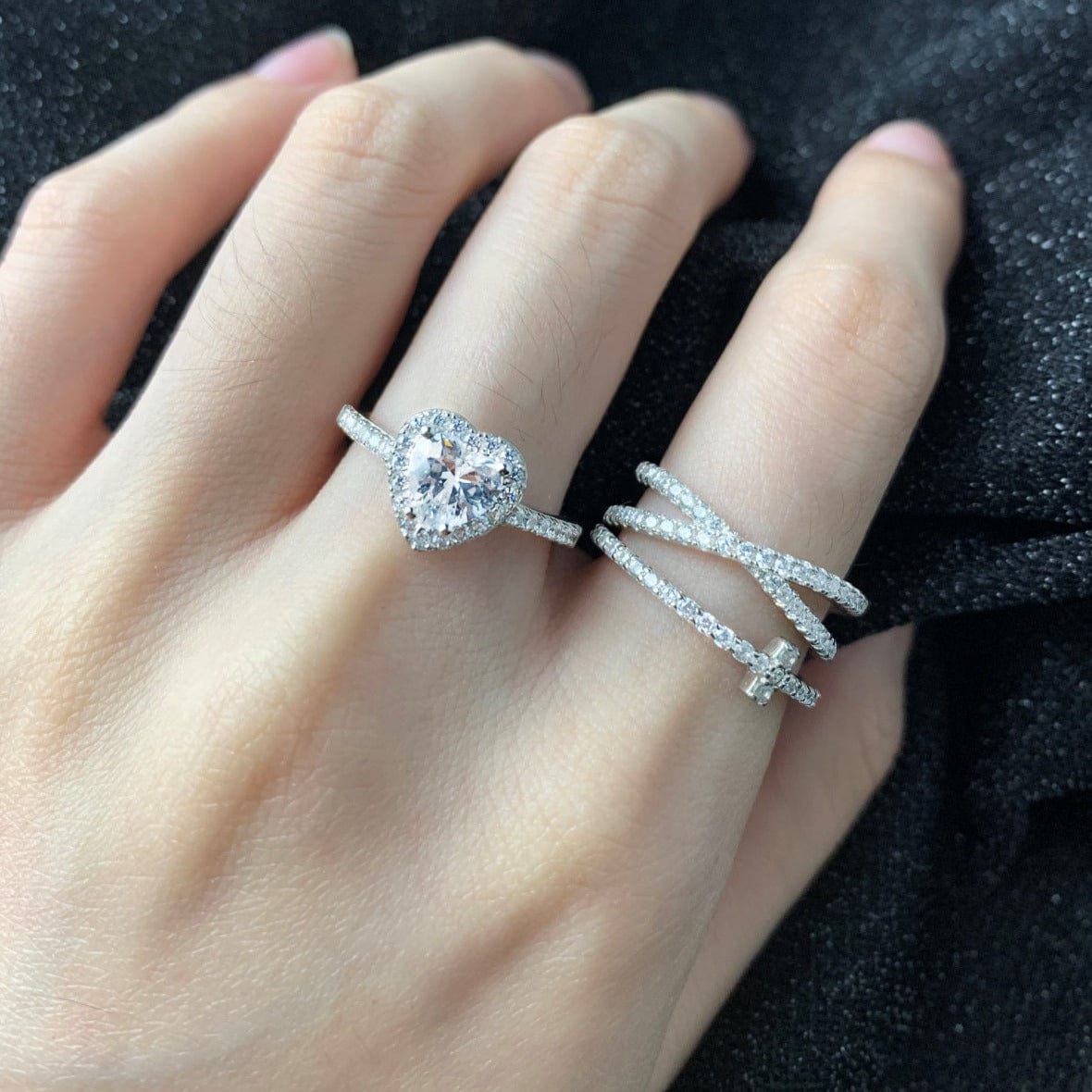 BE MINE 2 ct. Heart Pave Ring