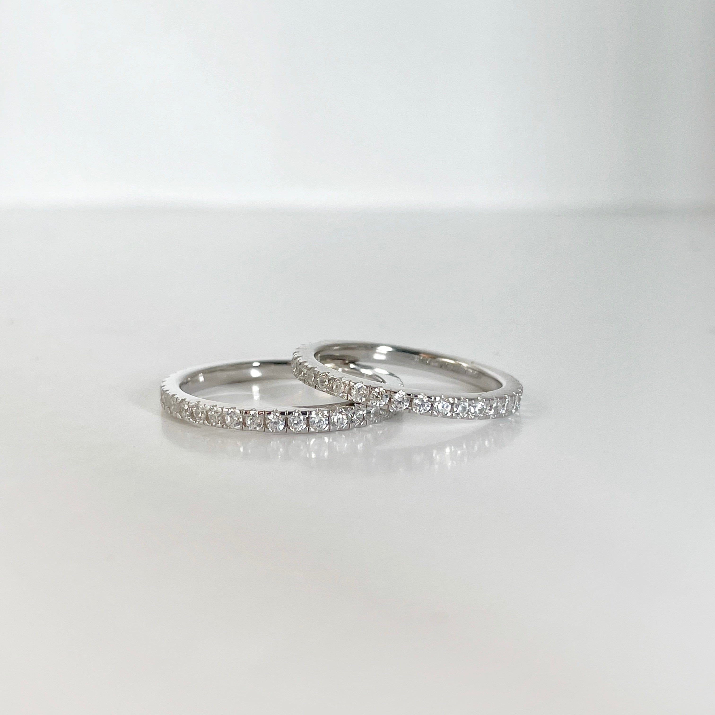 MONE Minimalistic Silver Stacker Band Ring