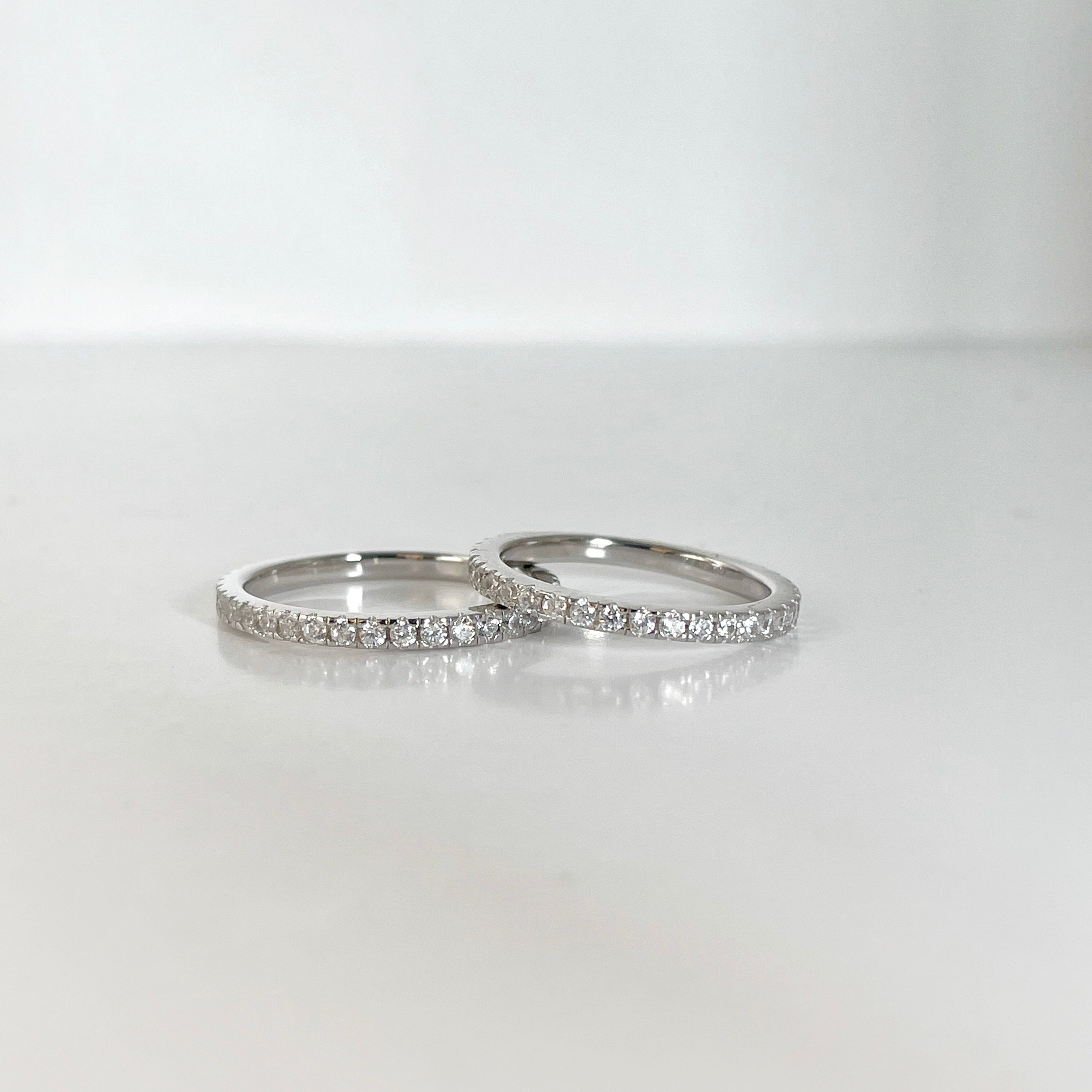 MONE Minimalistic Silver Stacker Band Ring