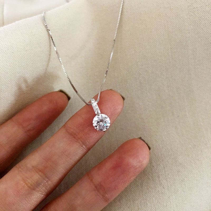 1ct Lab Diamond Pendant 9ct Gold Necklace - Roxanah