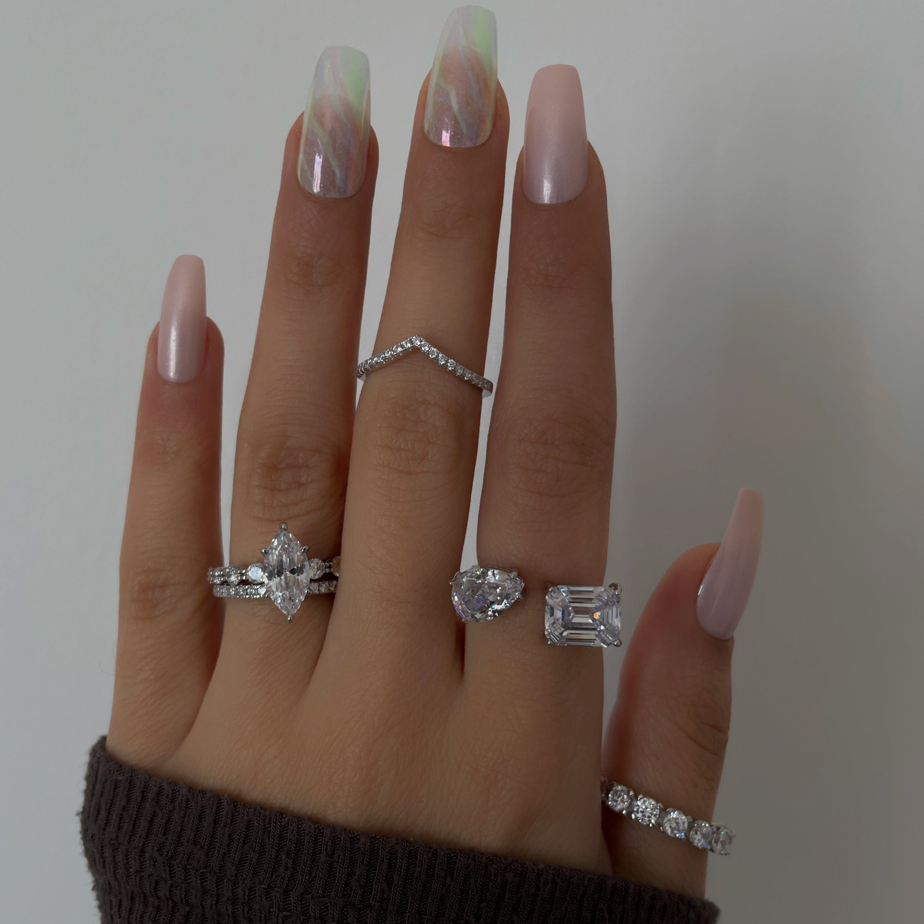 COCO - 2 ct. Marquise Bubble Band Ring