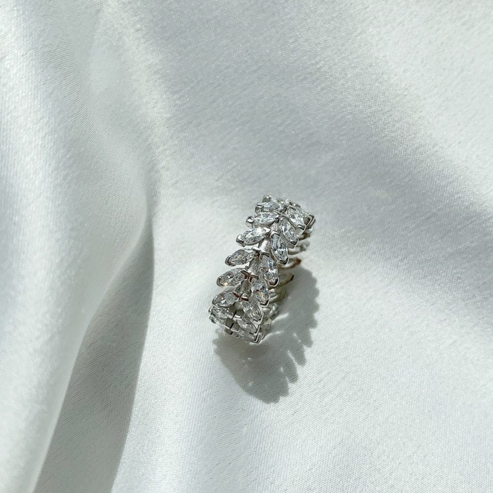 Leafy Bold Eternity Ring