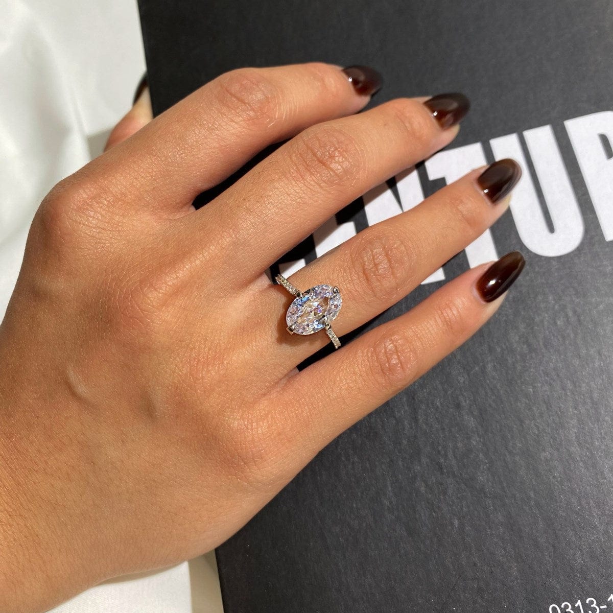 PARIS 3 ct. Oval Pave Ring