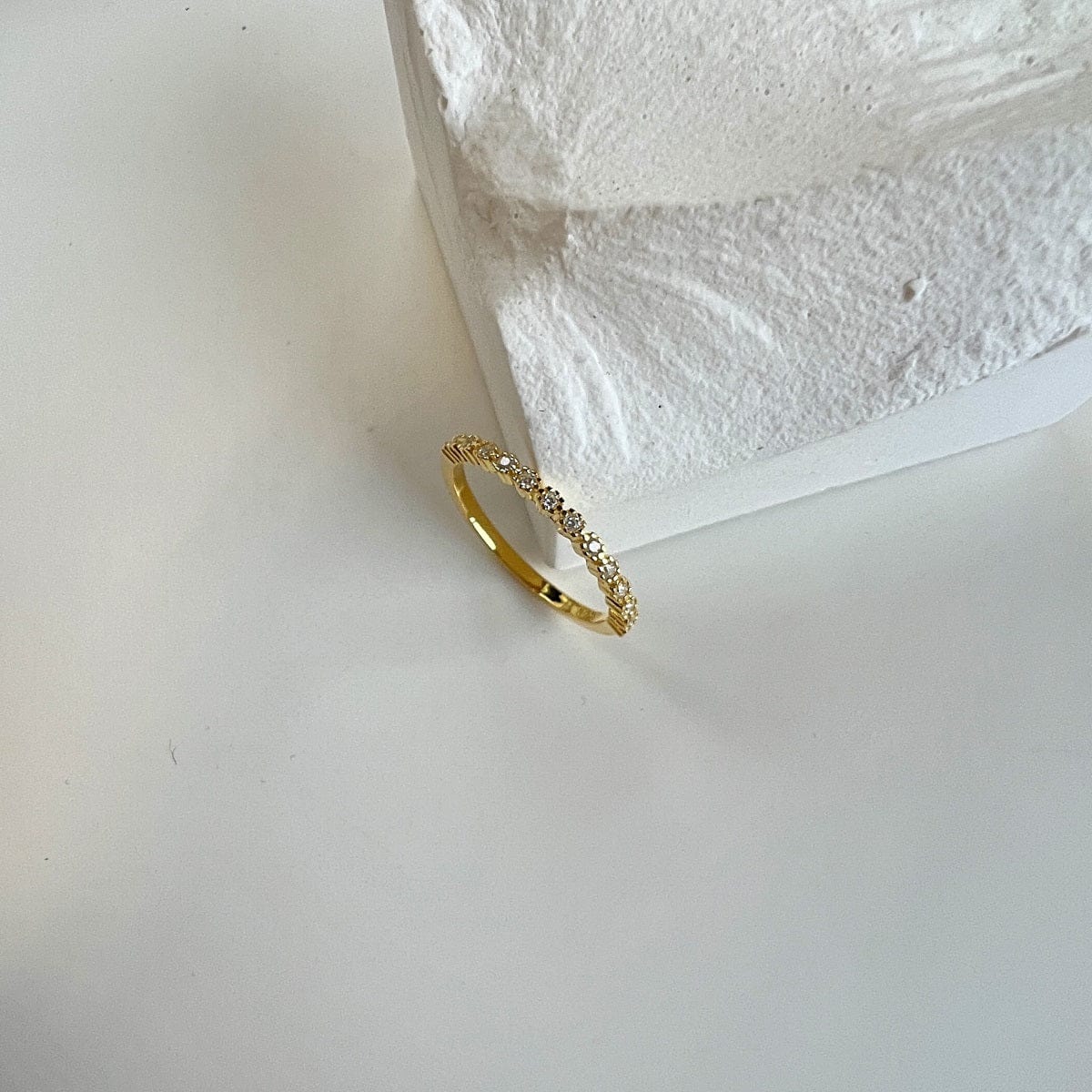 Mia Flower Half Eternity Ring