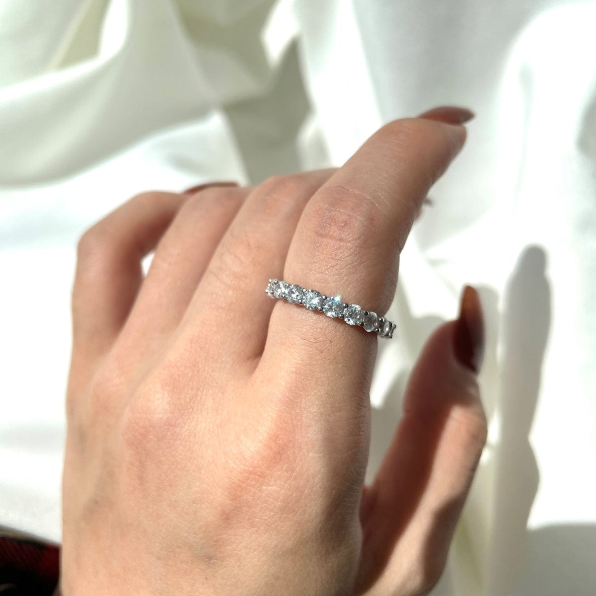 TIMA 2 ct. Dainty Round Eternity Band