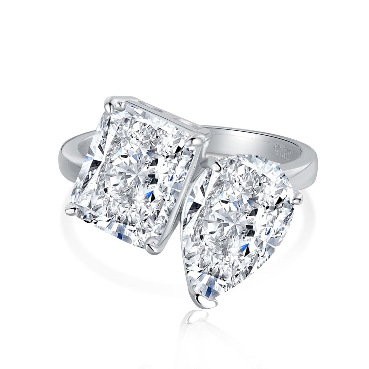 DELUXE 6 ct. Toi Et Moi Iced Crushed Ring