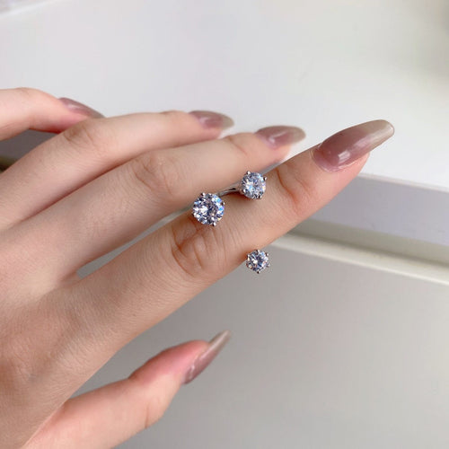 2.5 ct. - Heavenly Adjustable 3 Stone Round Cut Ring