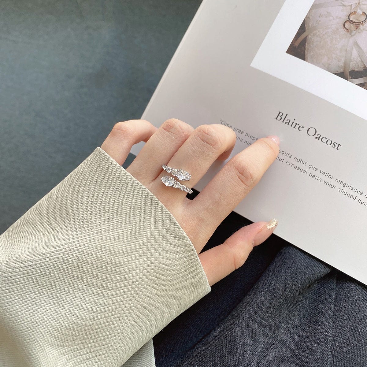 Serpenti Adjustable Silver Snake Ring