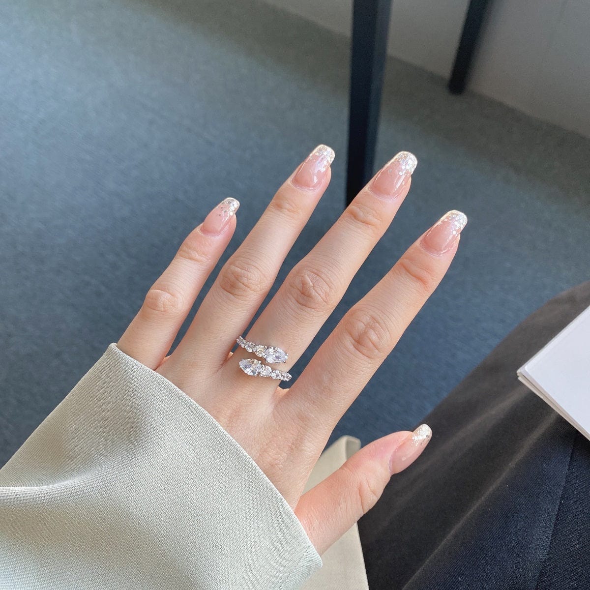 Serpenti Adjustable Silver Snake Ring