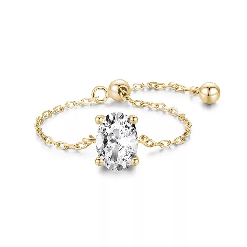 Adjustable Dainty Chain Finger Ring