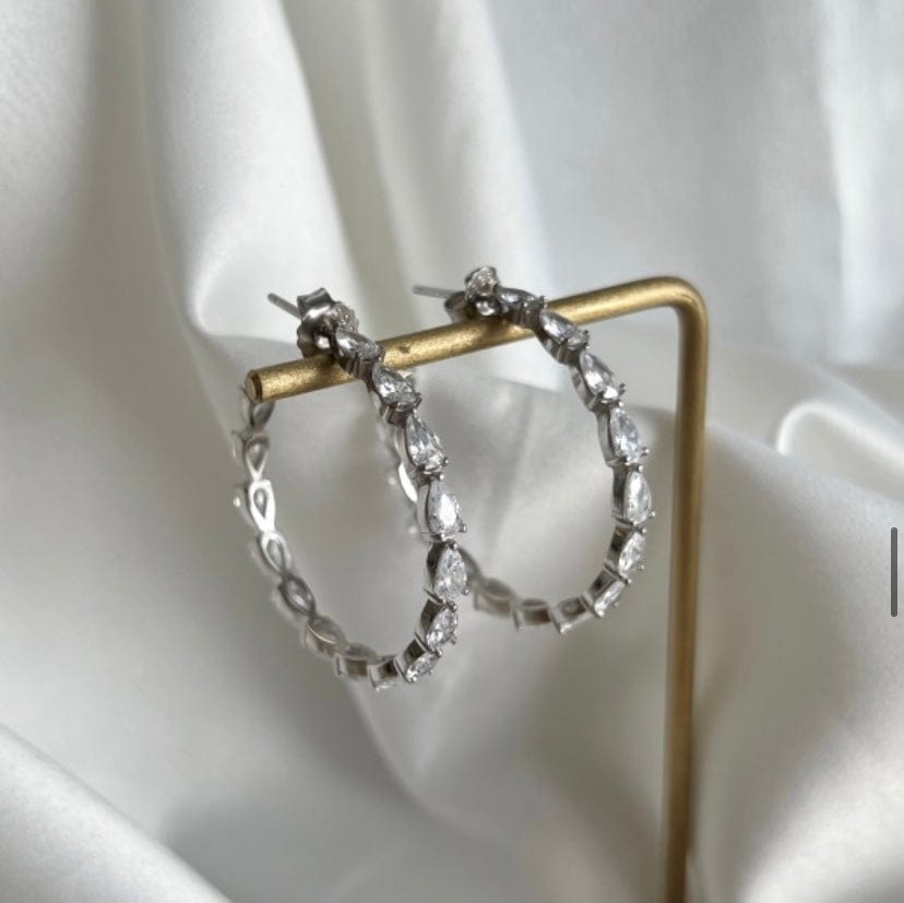 CHLOE 4.5 ct. Pear Shaped Hoop Earrings