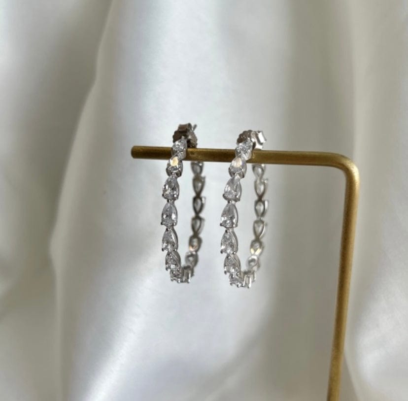 CHLOE 4.5 ct. Pear Shaped Hoop Earrings