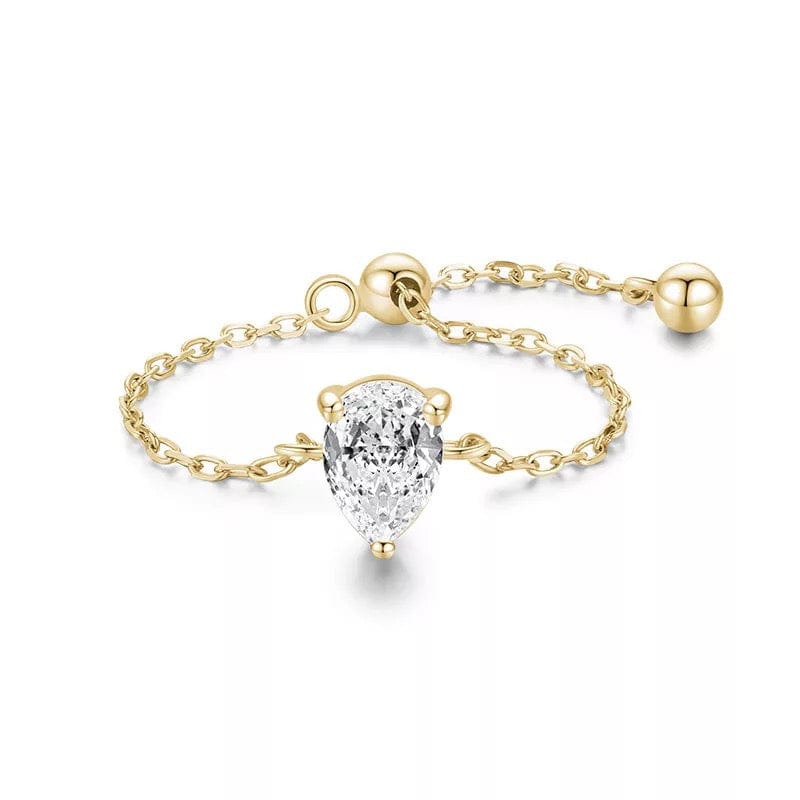 Adjustable Dainty Chain Finger Ring