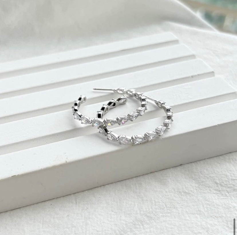 CHLOE 4.5 ct. Pear Shaped Hoop Earrings